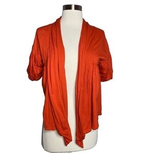 Patagonia Coral Orange Open Front Cardigan